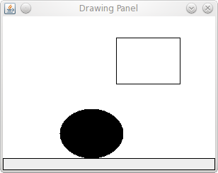 A rectangle and an oval